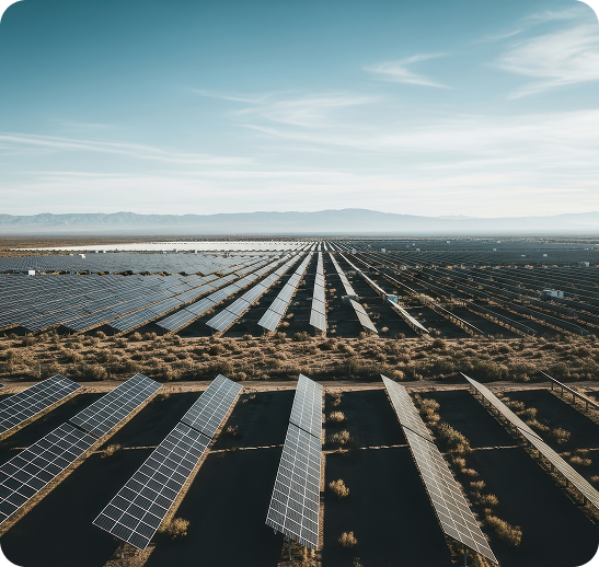 Solar farm growth illustration